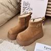 Winter thick-soled velvet thickened snow boots new Birkenstock bread shoes big cotton shoes short boots