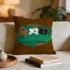 Cartoon DDinotaengs Cute Cushion Cover Short plush pillowcase for bed sofa carwashable