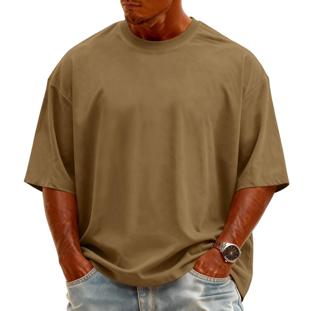 Men's Knit -Neck Short Sleeve T-Shirt | Fashion Casual Pullover For Daily & Weekend Wear