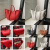 Stylish Large Capacity French Wing Bag With Litchi Texture For Everyday Use