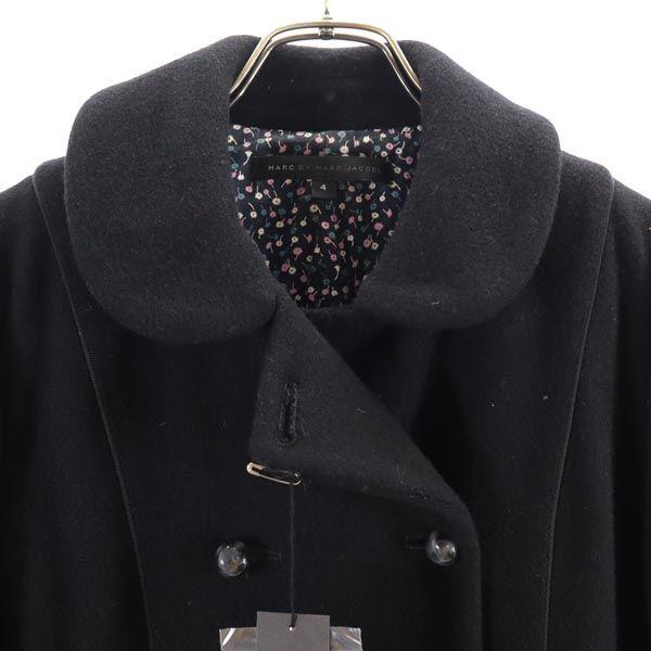 unused MARC BY MARC JACOBS wool blend pea coat 4 black Women Used