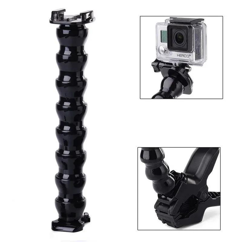 TELESIN Jaws Flex Clamp Mount Adjustable Gooseneck Mount for GoPro Hero 13 12 11 10 9 8 DJI OSMO Action 5Pro 4 3 Insta360 X5 X4