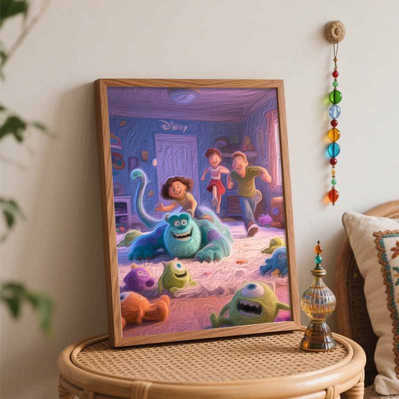 Disney Oil Painting Digital Painting Art Kit Monsters Inc Characters Handmade Diy Gifts Home Decorations
