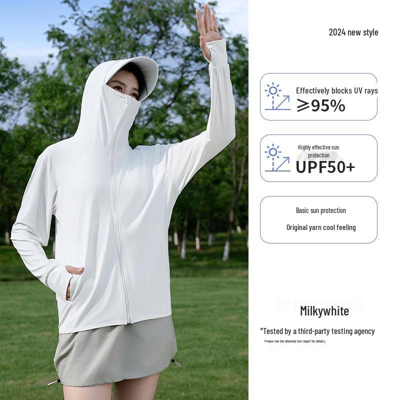 Unisex Ice Silk Sun Protection Jacket: Hooded, UV-Resistant, Ideal for Cycling, Fishing, and Outdoor Sports in Summer