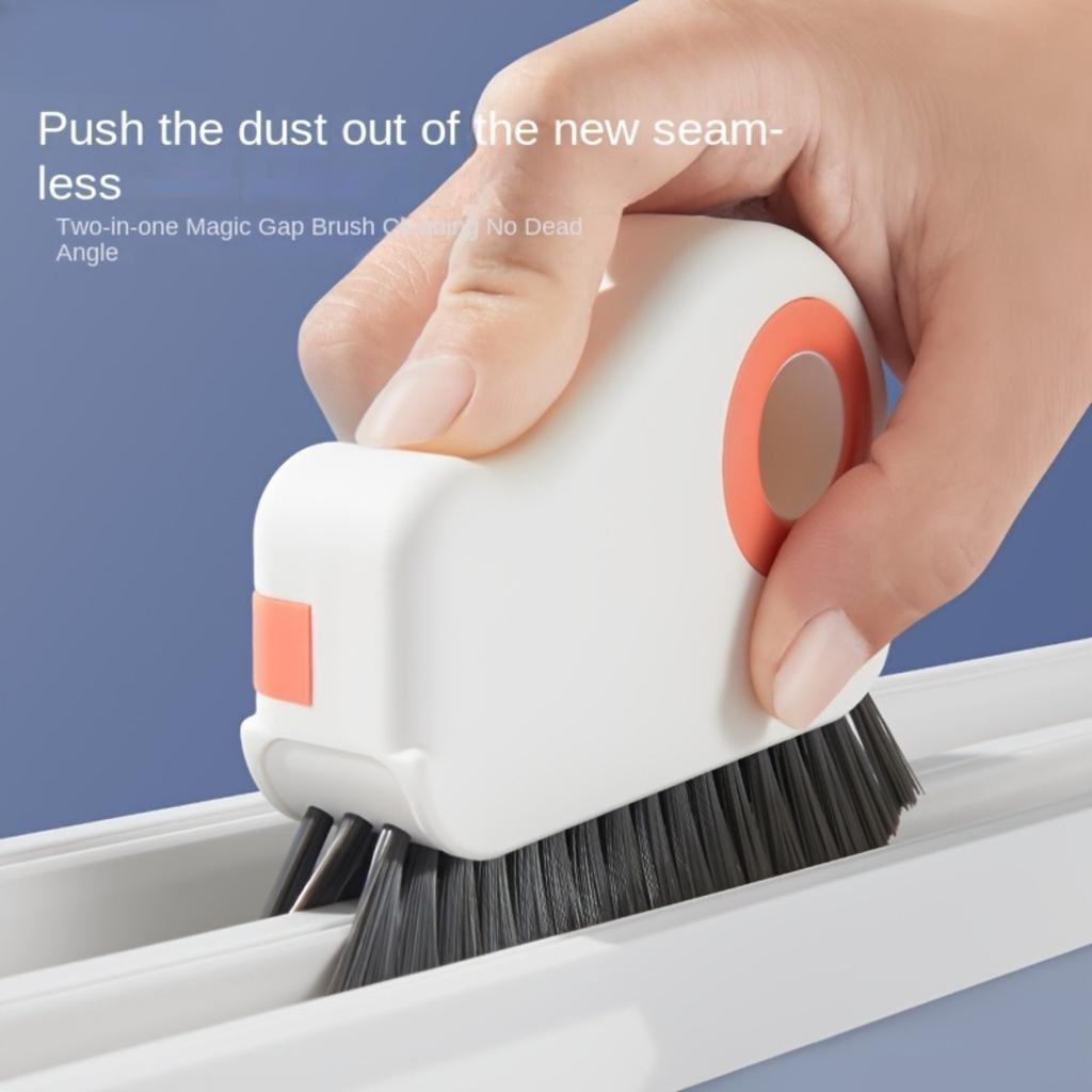 10/1  Window Track Cleaning Brush Detachable Door and Window Eaves Brush,Glass Corner Cleaner,Plastic Edge Gap Cleaner That Does Not Require Charging