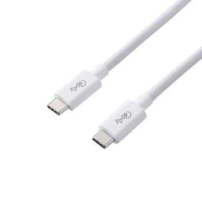 Elecom USB4 auf zertifiziertes USB Weiß mit iPhone 16 Typ-C Typ-C USB-IF Kabel, 40Gbps, 0,8m, [Kompatible Serie] USB4-CC5P08WH