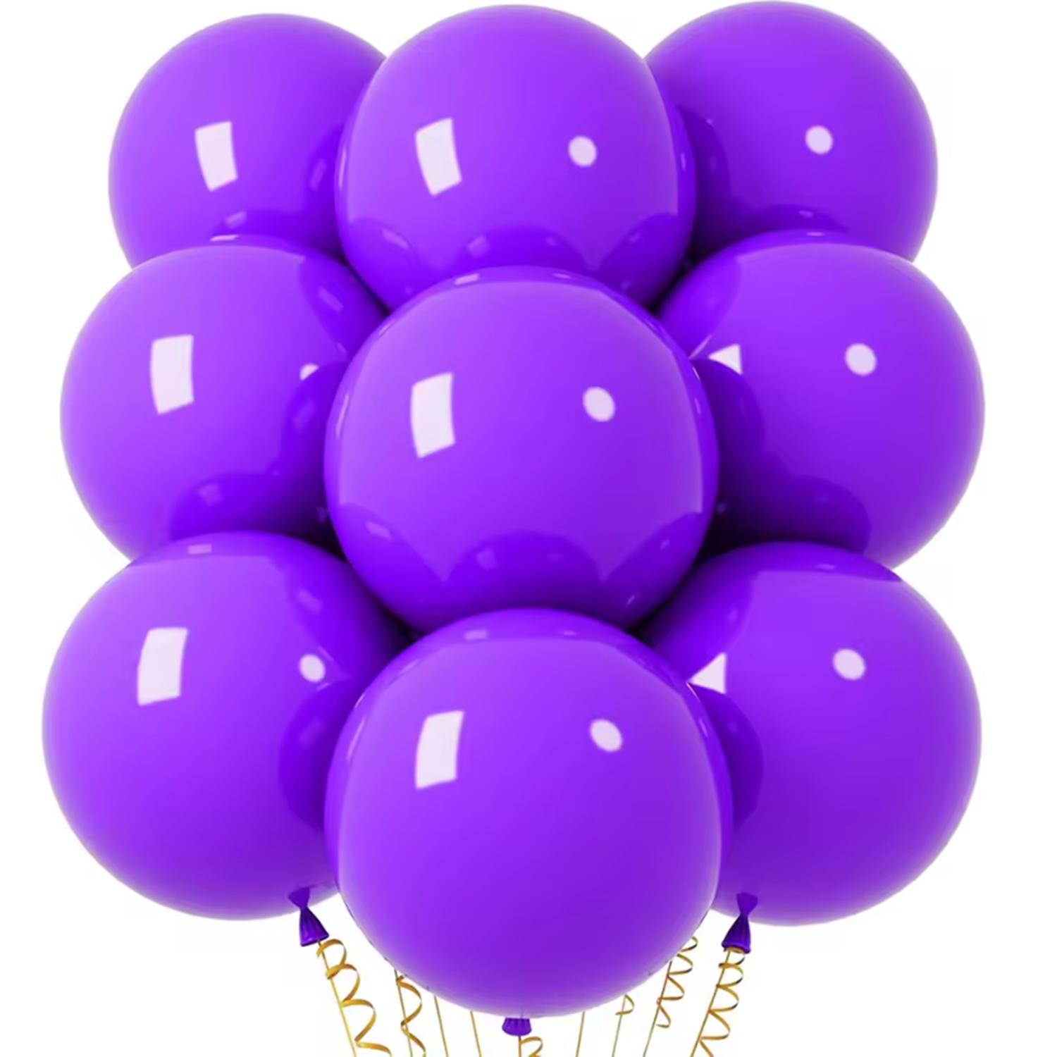 

18/12/10 inch multi-color latex balloon set, suitable for weddings, birthdays, themed parties, wedding parties,family gatherings 18inch 2pcs светло-фиолетовый