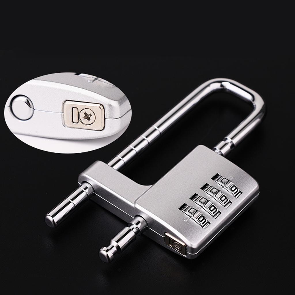Adjustable Combination Lock Long Shackle Security Padlock Versatile Combination Lock Upgraded for Gym School & Fences