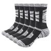 [YUEDGE] Men's Socks, Sports Socks, Breathable, Sweat-Absorbing, Odor-Resistant, Thick Cotton Cushioned Crew Socks, Hiking, Work Socks, Suitable for M