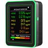 6 In 1 Air Quality Monitor CO2 Meter PM2.5 PM10 HCHO TVOC CO Formaldehyde Detector LCD Display Gas Detector CO2 Sensor Analyzer