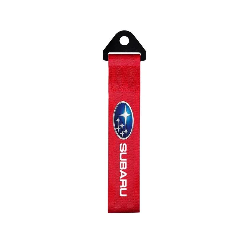 Nylon Car Towing Rope Trailer Belt Decoration for Subaru Forester Ascent STI Legacy XV WRX Outback Exiga Levorg Tribeca Impreza