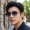 Square frameless sunglasses European and American new anti-ultraviolet trimmed sunglasses personalized street shot decorative sunshades