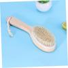 Bath Brush Set with Wooden Long Handle for Back Scrubbing and Effective Skin Exfoliation