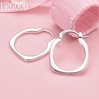 925 Sterling Silver Square Pierced Earrings Wedding Jewelry