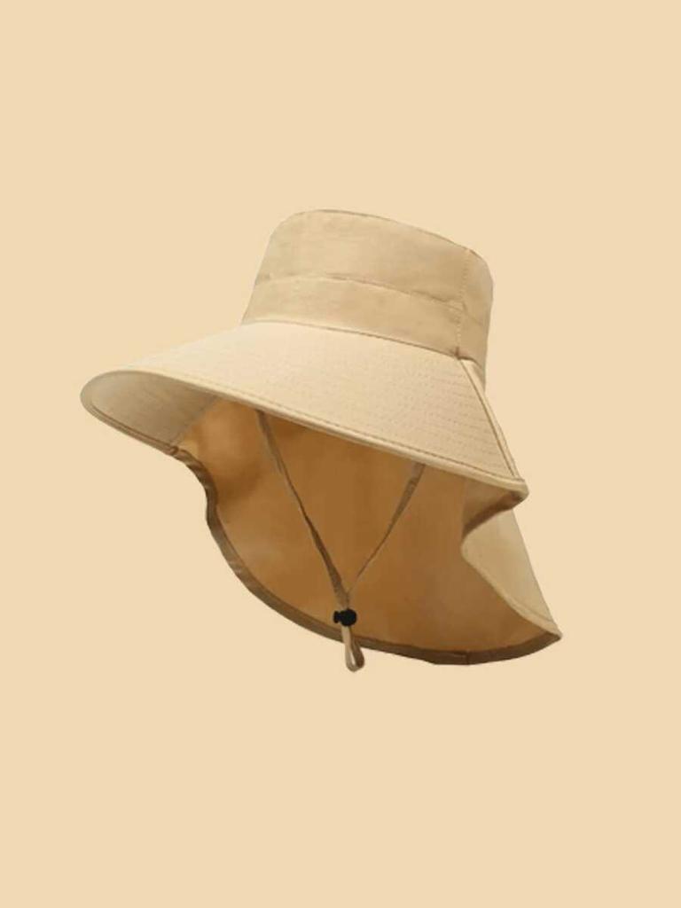 Unisex Large Brim Sun Hat With Face Covering Shawl UV Protection For Summer Cycling Hiking Outdoor