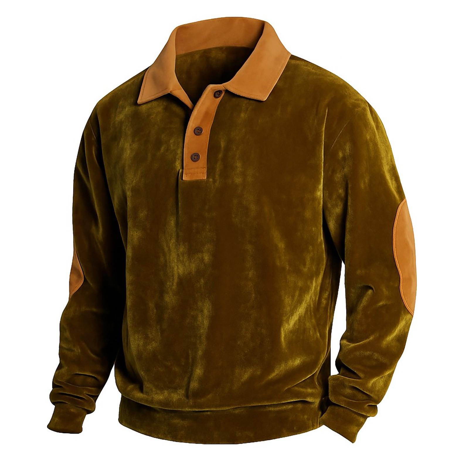 

Весна и осень Мужские повседневные свитера с длинным рукавом и воротником-стойкой для улицы S коричневый