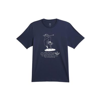 Henry Jones Maite Short Sleeve Tee Collegiate Navy/White Men Streetwear IU0120