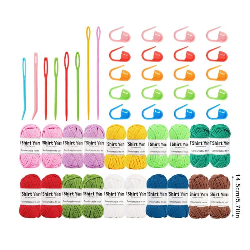 20Pieces Crochet Yarns for Beginner Hobbyist Crafting Carpet Rug Hanging Decoration