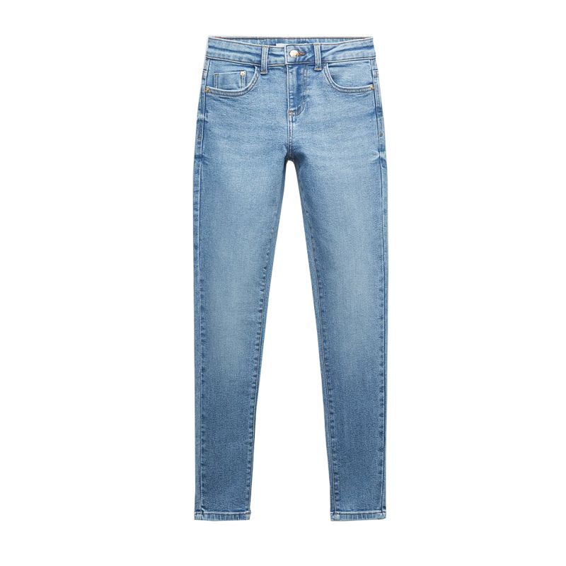 Za New Fall Women's Clothing Commute Leisure Base Skinny Pants Mid-Waist Elastic Tight Denim 0108221