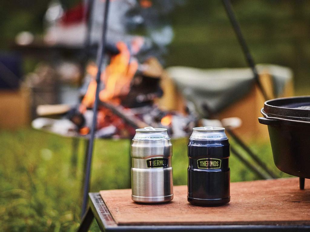 Thermos Outdoor Series Insulated Can Holder for 350ml Stainless S Cans, 2-Way Type, Steel, ROD-002