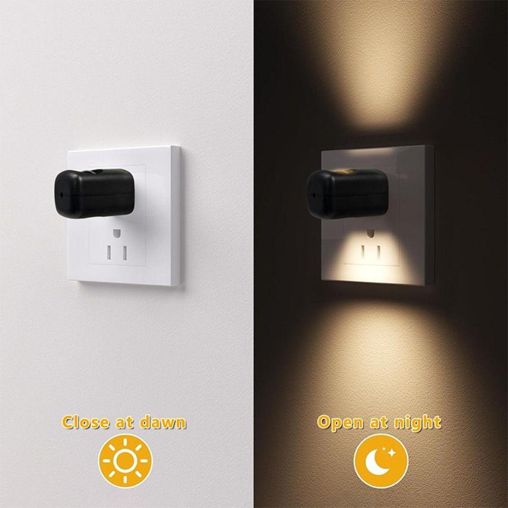 Auto Light Sensor Plug-In Wall Lamp Energy Efficient Sensor Night Light  Bedroom Night Lighting