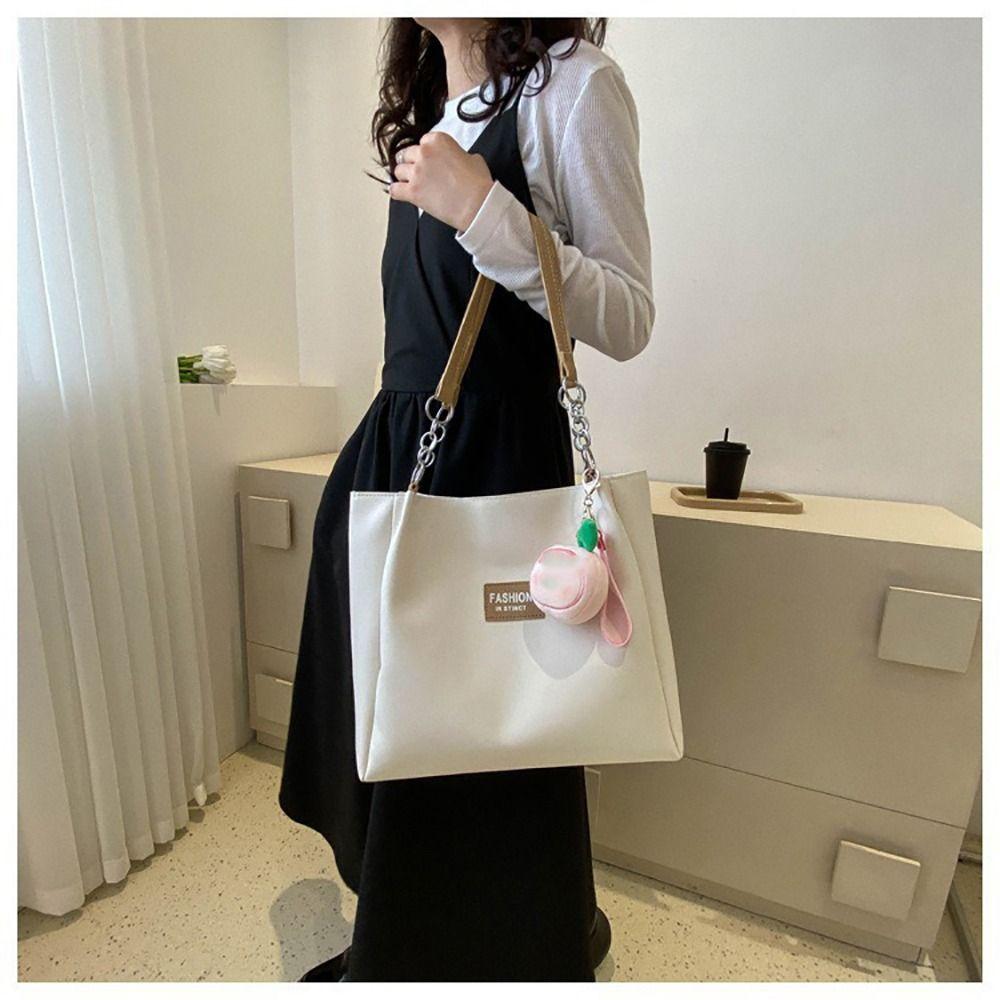 Trend PU Leather Tote Bag Large Capacity Multicolor Underarm Bag Comfortable Hand Bucket Bag Shopping