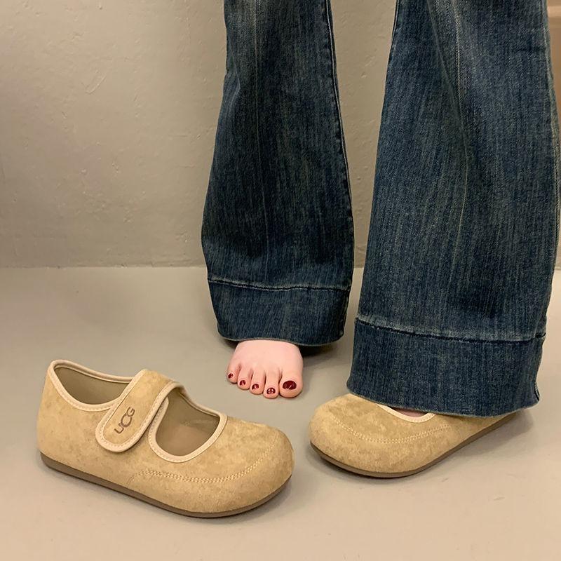 Platform women's new spring and summer ugly cute Velcro retro Mary Jane single shoes
