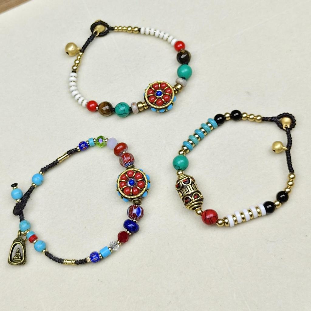 Tibetan Handmade Woven Ethnic Bracelet - Artistic, Versatile, Adjustable Rope with Unique Design
