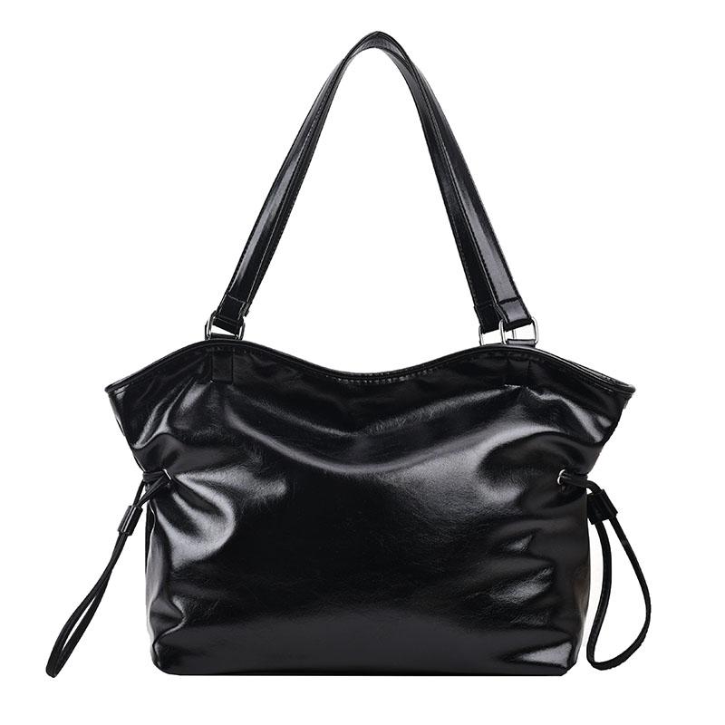 Texture Large Capacity Handbags for Women  New Solid Color Simple Retro One Shoulder Underarm Bags Casual Commute Tote Bag