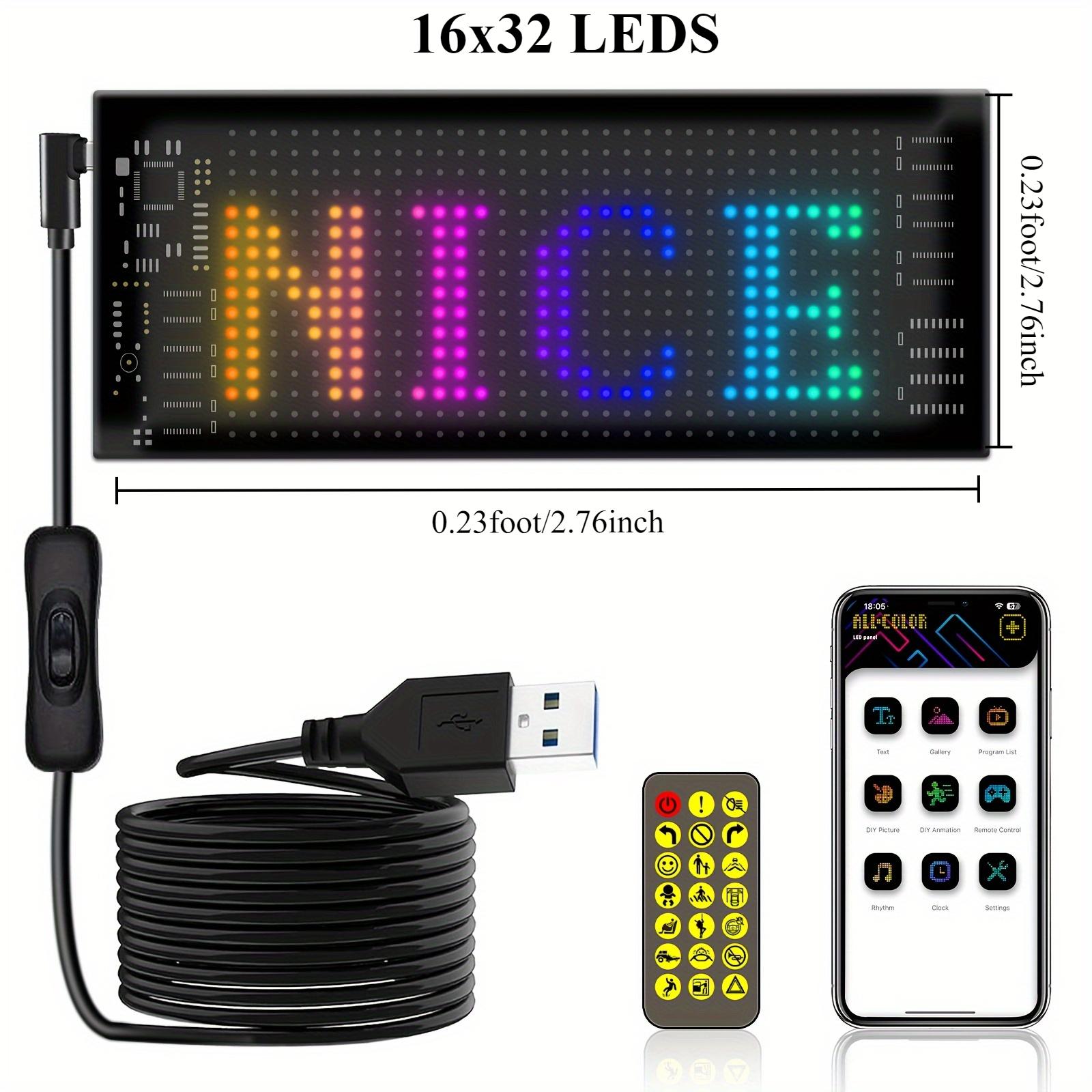 

LED para parabrisas de camión y coche luz nocturna, pantalla LED Flexible programable DIY para accesorios de coche y camión