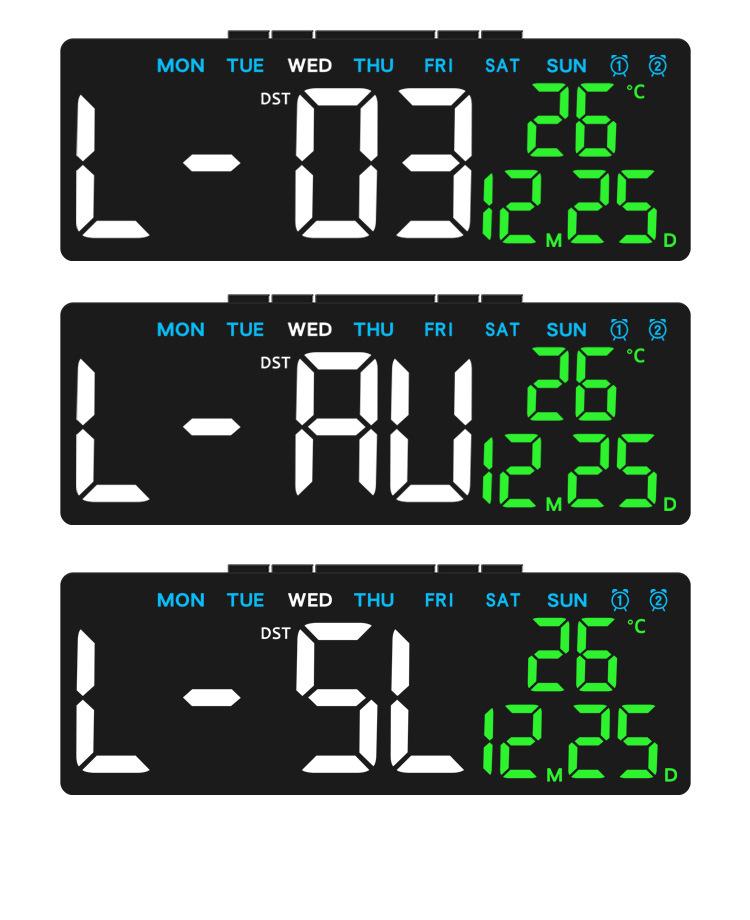 New Multi-Function LED Digital Alarm Clock with USB Output (Model 5510)