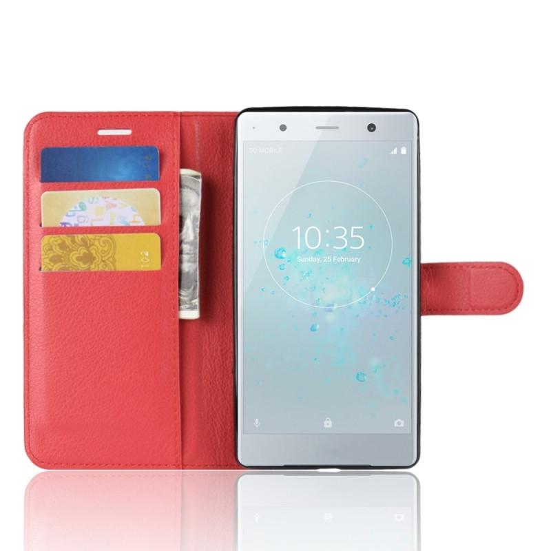 Xperia XZ2 Compact Housse en Cuir Flip Cover Folio Étui à Rabat