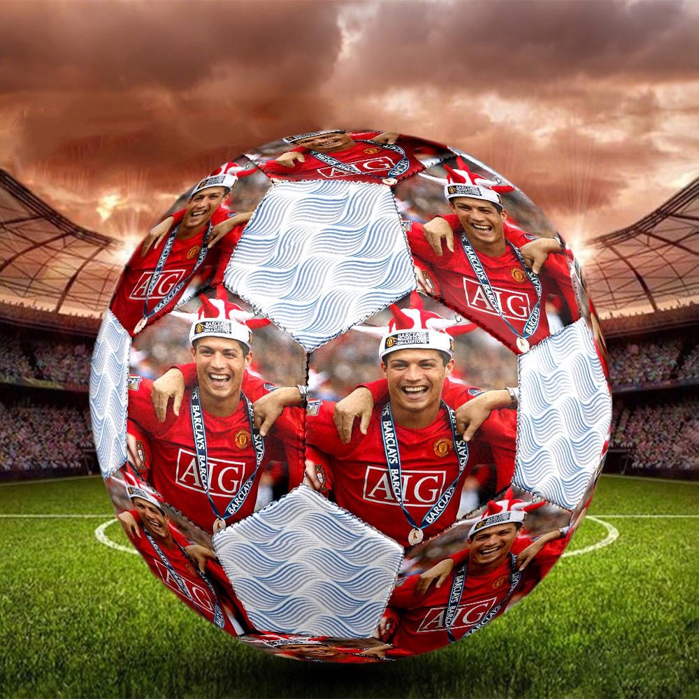 1 τεμ. Φανέλα CR7 Cristiano Ronaldo #7 Μπάλα Ποδοσφαίρου Μέγεθος 5 Μπάλα Ποδοσφαίρου Εσωτερικού Χώρου Μοντέρνα Πολύχρωμη Παιχνίδι Αυλής - Εξαιρετικό Δώρο για Φίλους του Αθλητισμού