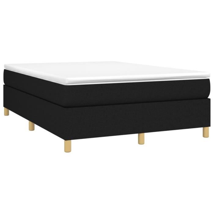 3144524 vidaXL Divan Bed with Mattress Black 140x200 Cm Fabric