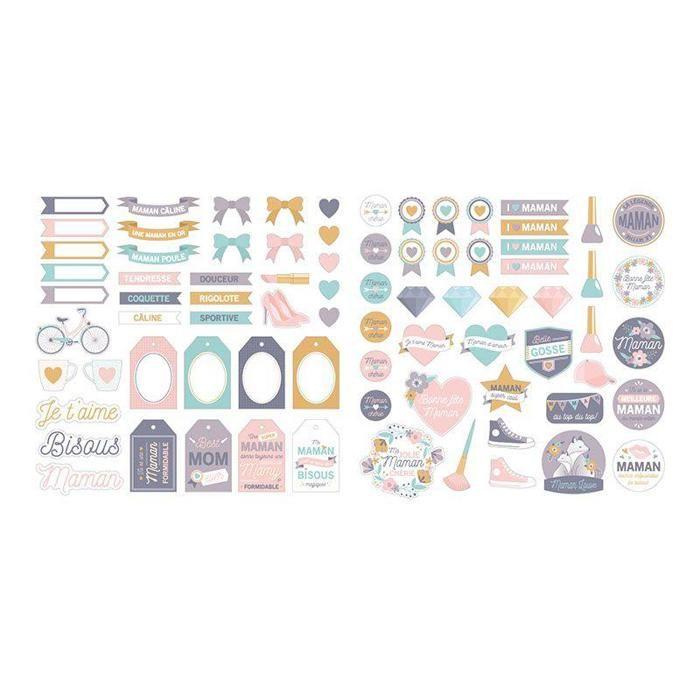 Assortiment de dies cut - ARTEMIO - Maman - 79 pièces - Scrapbooking - Embellissements pratiques