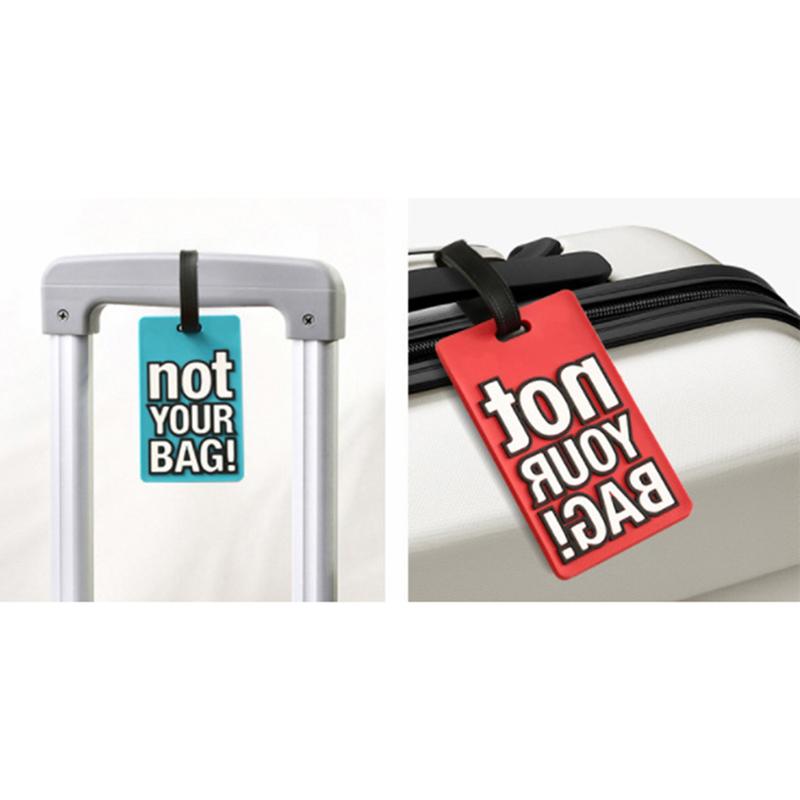 Creative Letter "Not Your Bag" Cute Travel Accessories Luggage Tags Suitcase Cartoon Style Fashion Silicon Portable Travel Label