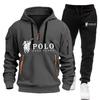 Completo da golf da uomo autunno e inverno + abbigliamento sportivo da esterno elegante e confortevole e set di pantaloni a due pezzi