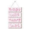 Pink Bow Inspirational Wall Decor Positive Affirmations Wall Art Wooden Hanging Plaque Sign for Teen Girls Room Nursery Bedroom Decor