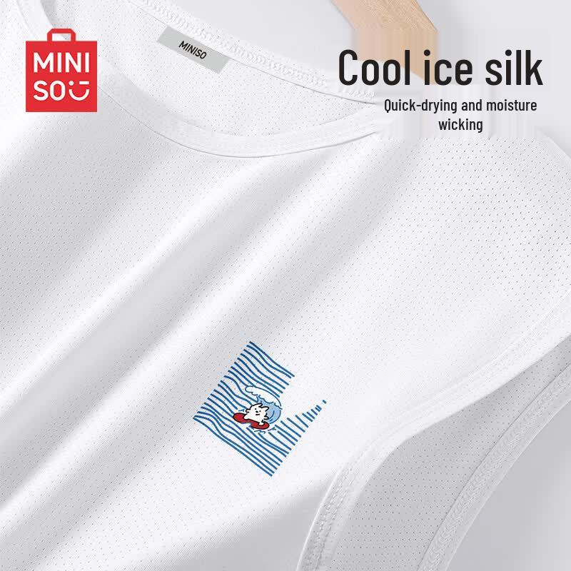 MINISO Men s Summer Ice Silk Quick-Dry Tank Top 5XL