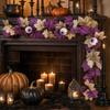 Artificial Pumpkin Maple Leaf Garland for Halloween Fireplace Mantel Door Home Decor