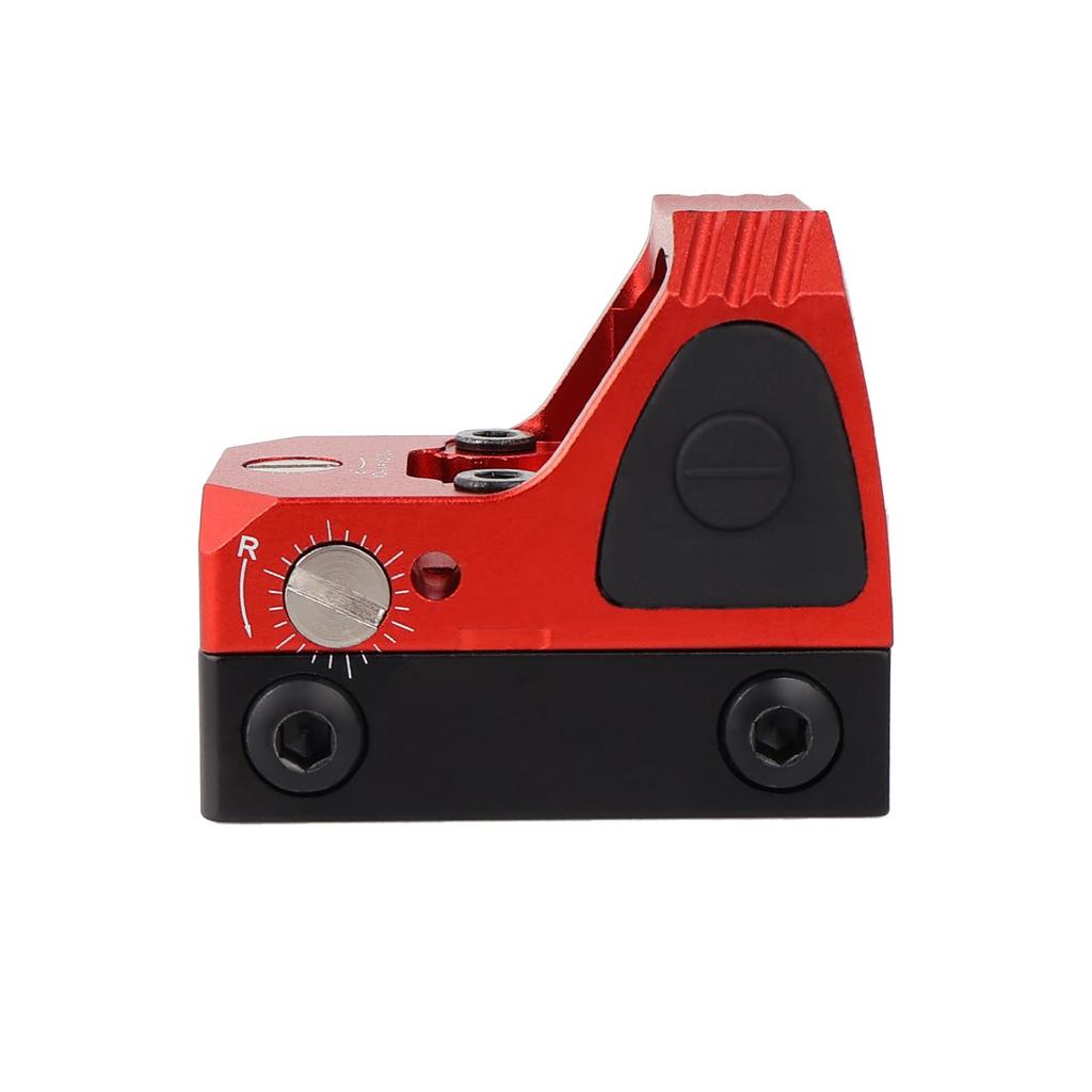 ZZ 1x24 Mini Red Dot Sight, RMR Type Red Dot Sight, Open Red Dot Sight for Airsoft, Compatible with 20mm Rails (RD)