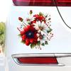 QT2442#Vibrant Multicolor Floral Glitter Car Sticker, Suitable for Laptop, Car, Truck, Van, SUV, Motorcycle, Bumper, Window