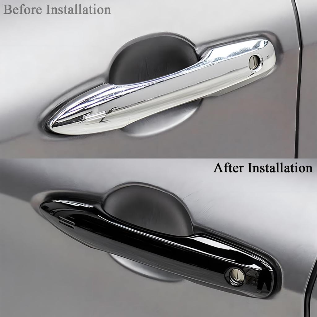 No Adhesive Snap-On Car Door Handle Cover Protector Compatible For Toyota 2018- 2024 2025 2026 Camry -2026 Corolla - Avalon 2016-2026 Prius -2024