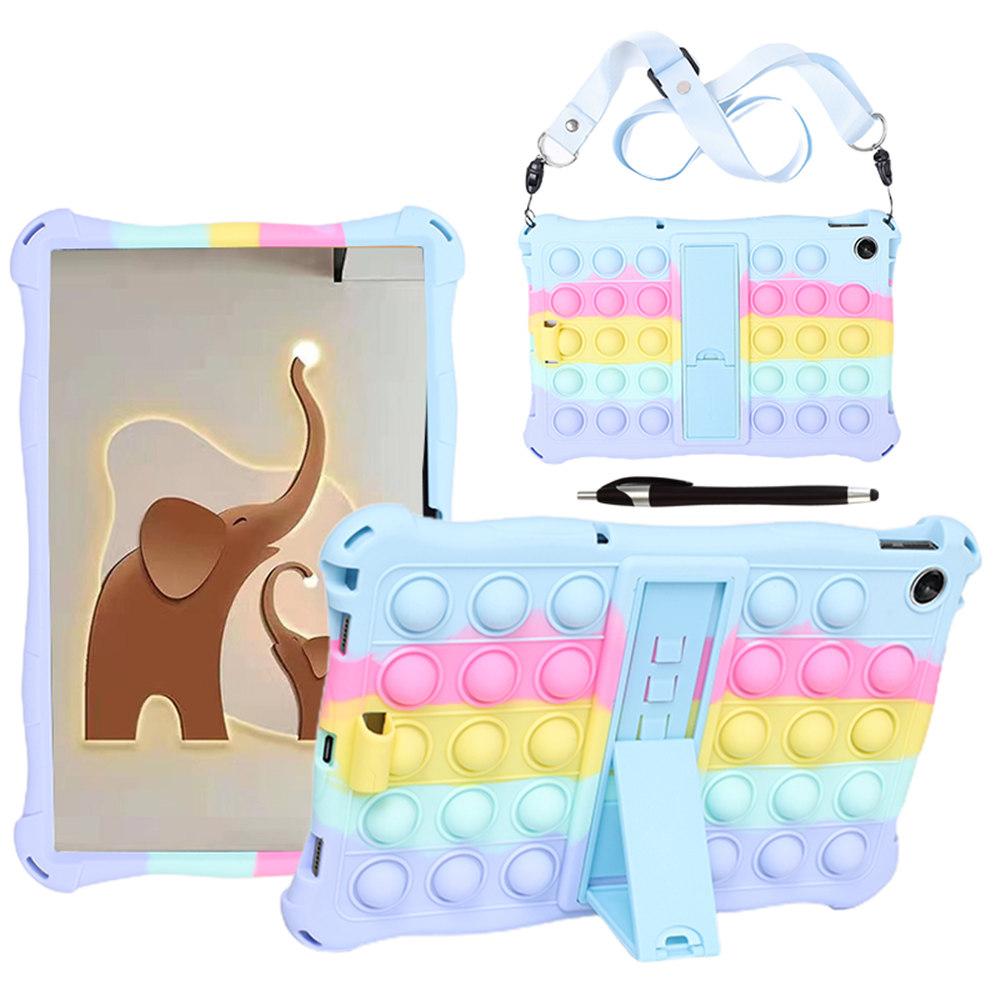 Soft Bubble Silicone Case For Lenovo Tab M10 Plus 10.6 3rd 2nd Gen 10.1inch TB-X606 X306 TB328FU TB125FU TB128FU Kickstand Cover