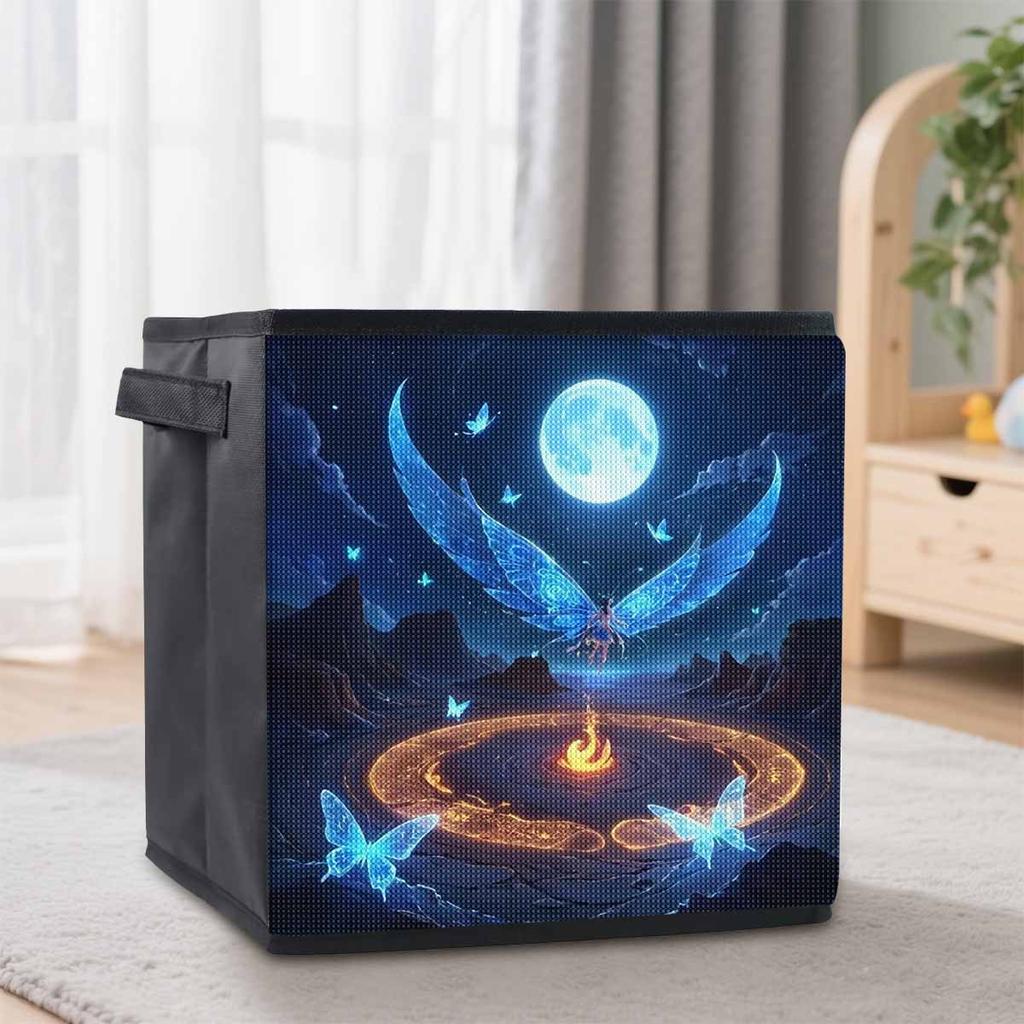 Wunderschöne Prinzessin 5D Diamantmalerei Aufbewahrungskorb Vollrunde Bohrmosaik Diamantstickerei Kreuzstich-Sets Heimdekor Heimdekor