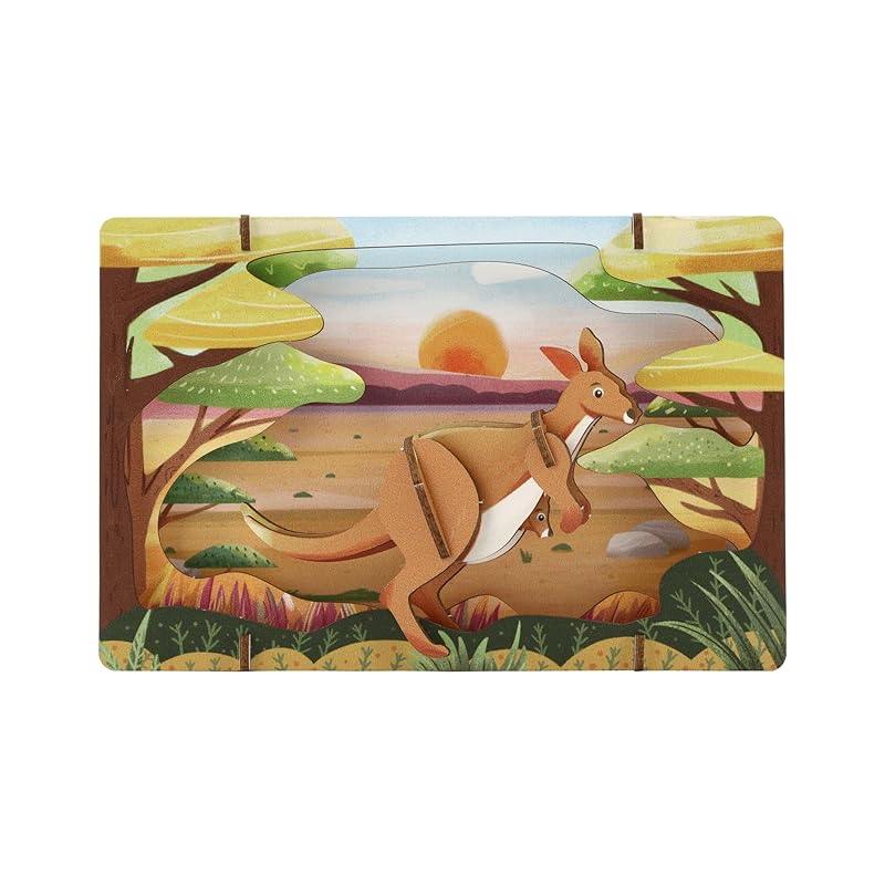 

rooklan APRICUS 3D theater puzzle kangaroo puzzle 14.7×3.1×9.7cm made of paper