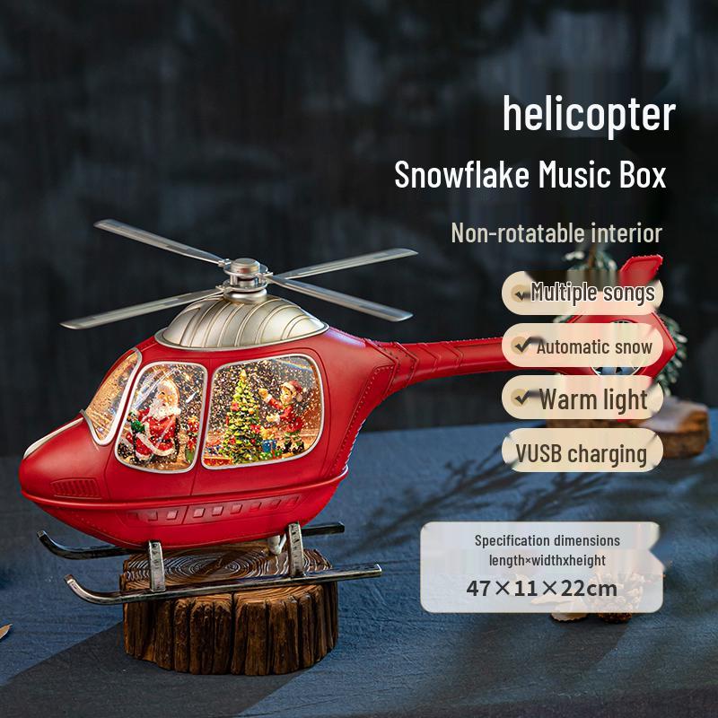 Holiday Snowfall Train Car Music Box Crystal Ball Toy for Kids & Seniors - Perfect Birthday Gift or Lamp