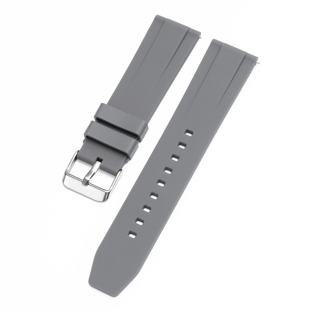

Rubber Strap 20mm 22mm for Rolex Sport Diving Silicone Waterproof Watch Band Men Women for Samsung for Omega Watch Accessories 20mm сірий колір
