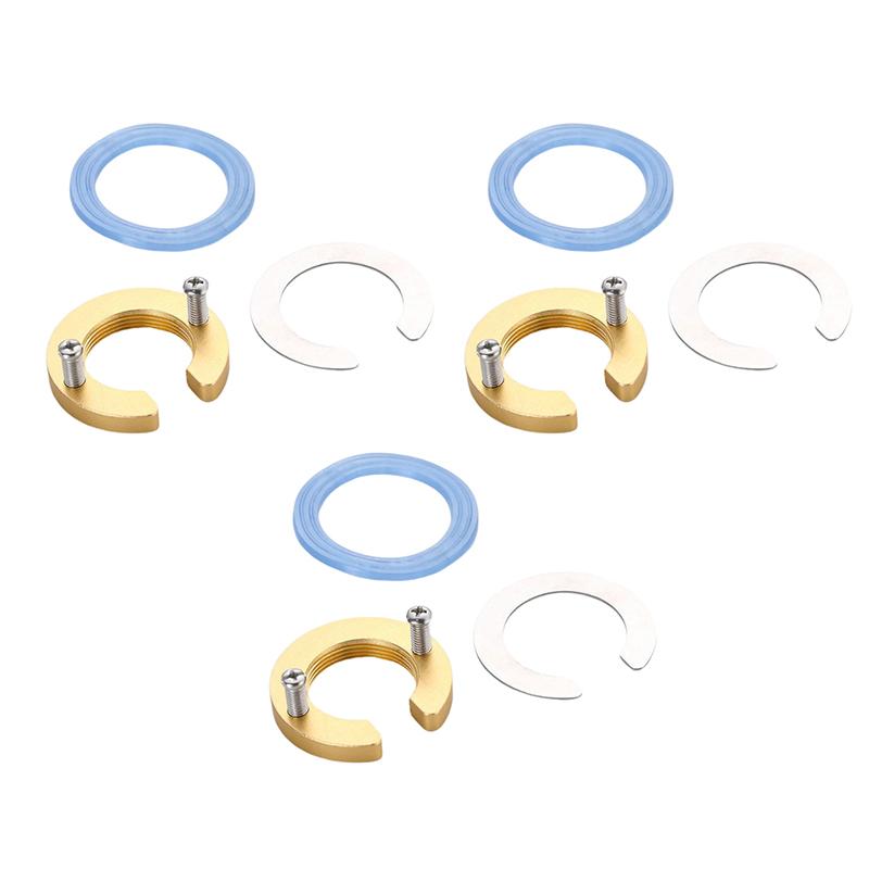1/3 Sets Kitchen Wash Basin Tools C Type Faucet Anti-Loosing Nut Cap Tap Faucet Fixing Fitting Kit Fastening Circlip Washer Part