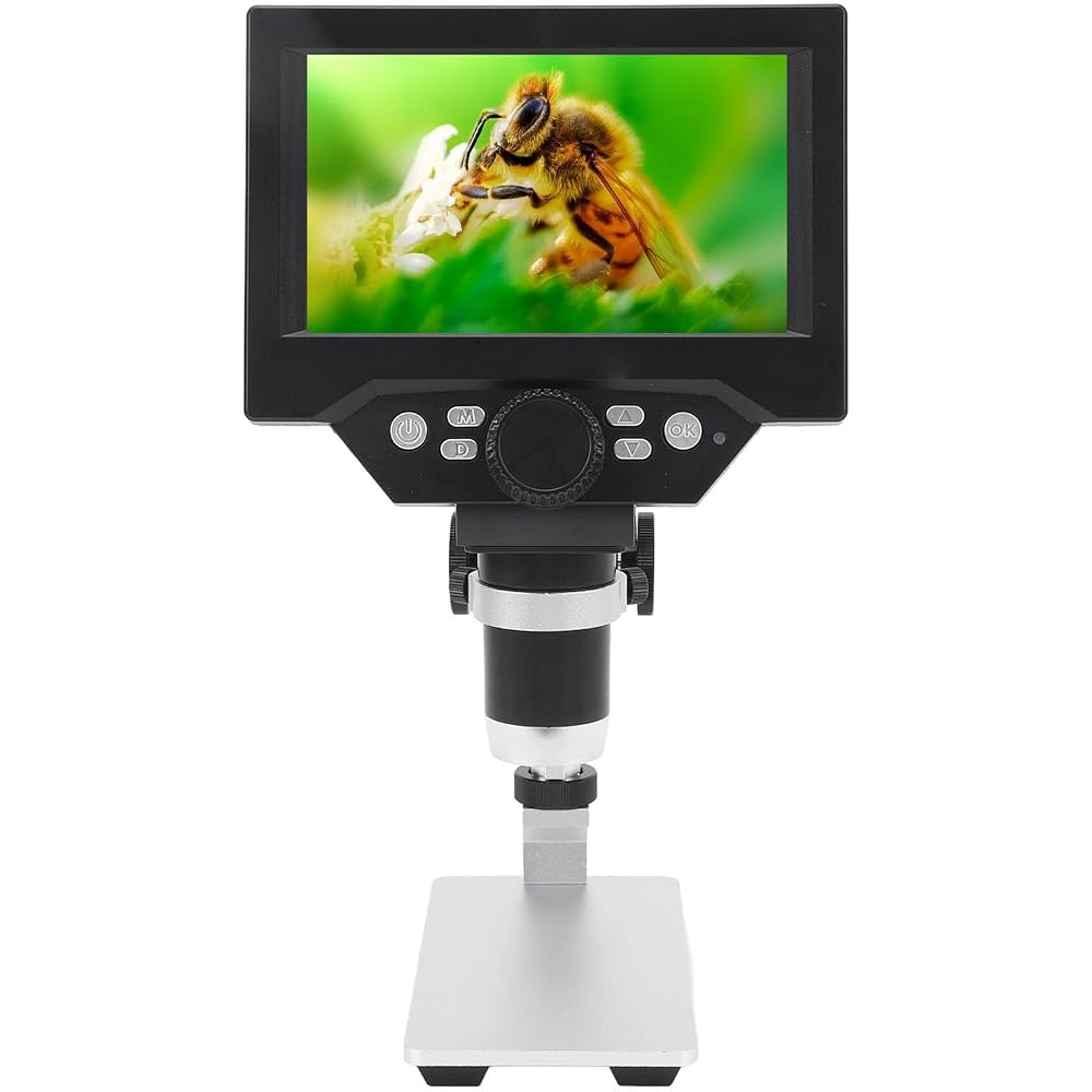 Microscópio de moedas, microscópio digital para selos, altura ajustável, 1000X